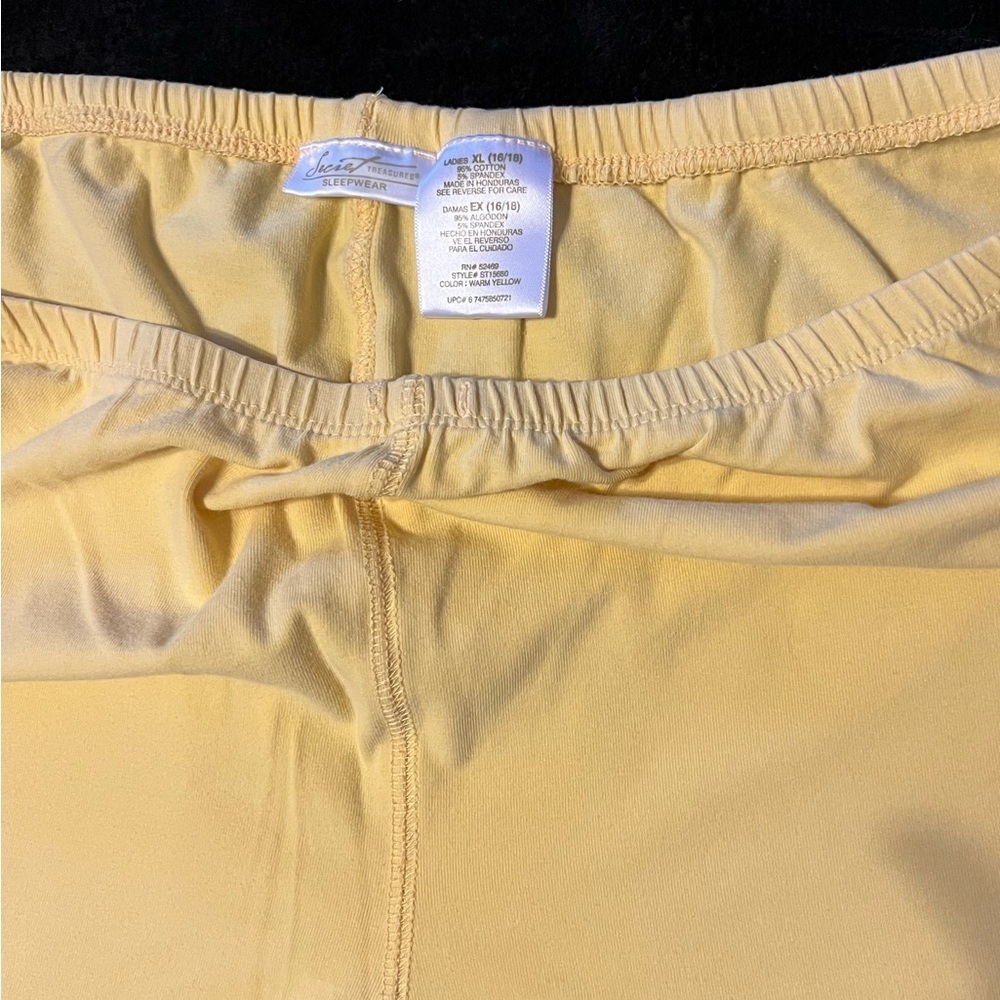 GUC Secret Treasures Women’s Yellow Wide-Leg Pajama Pants 16/18 - Picture 2 of 7